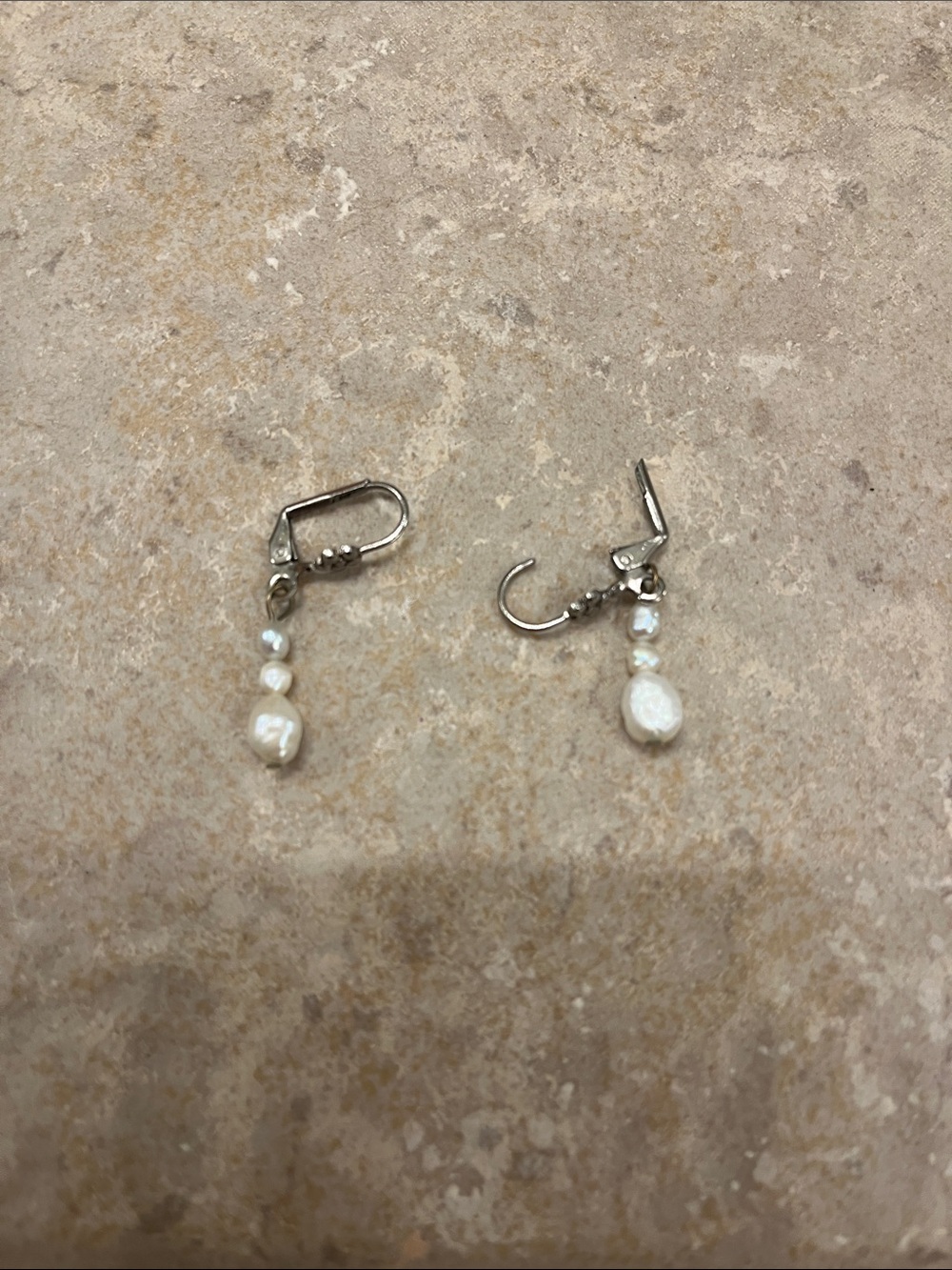 Delicate Pearl Drop Dangle Earrings